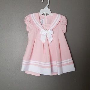 《Billie Jean》Pink Dropwaist Dress•Nautical Set